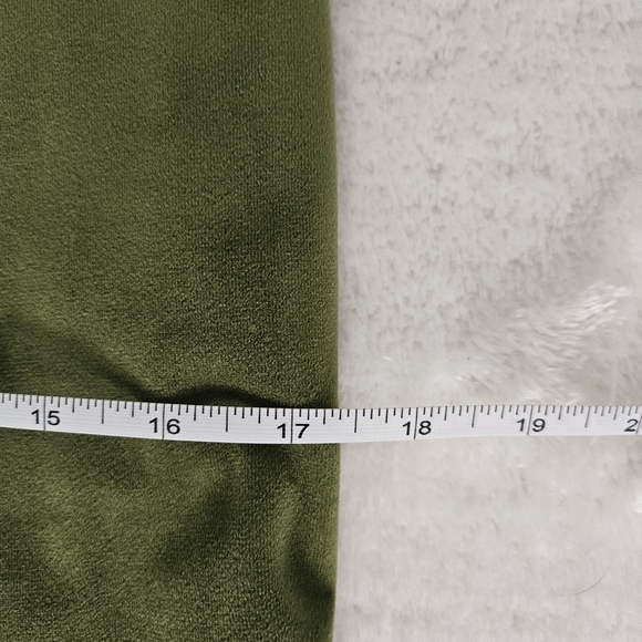 Topshop Green Flare Pants Size 4 70s Retro Tailored Eclectic Velour Whimsigoth - Picture 9 of 12